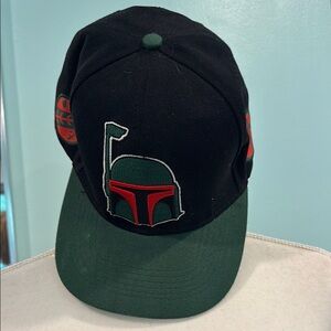 Star Wars Bobba Fett Black and Green Cap with red embroidery